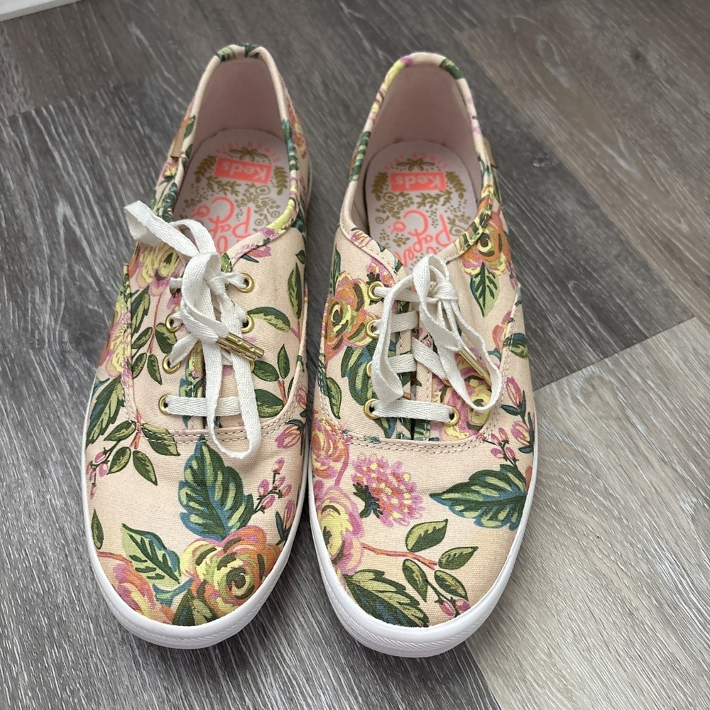 Keds x Rifle Paper Co Size 7.5 Champion Sneaker Jardin Paris‎ Floral